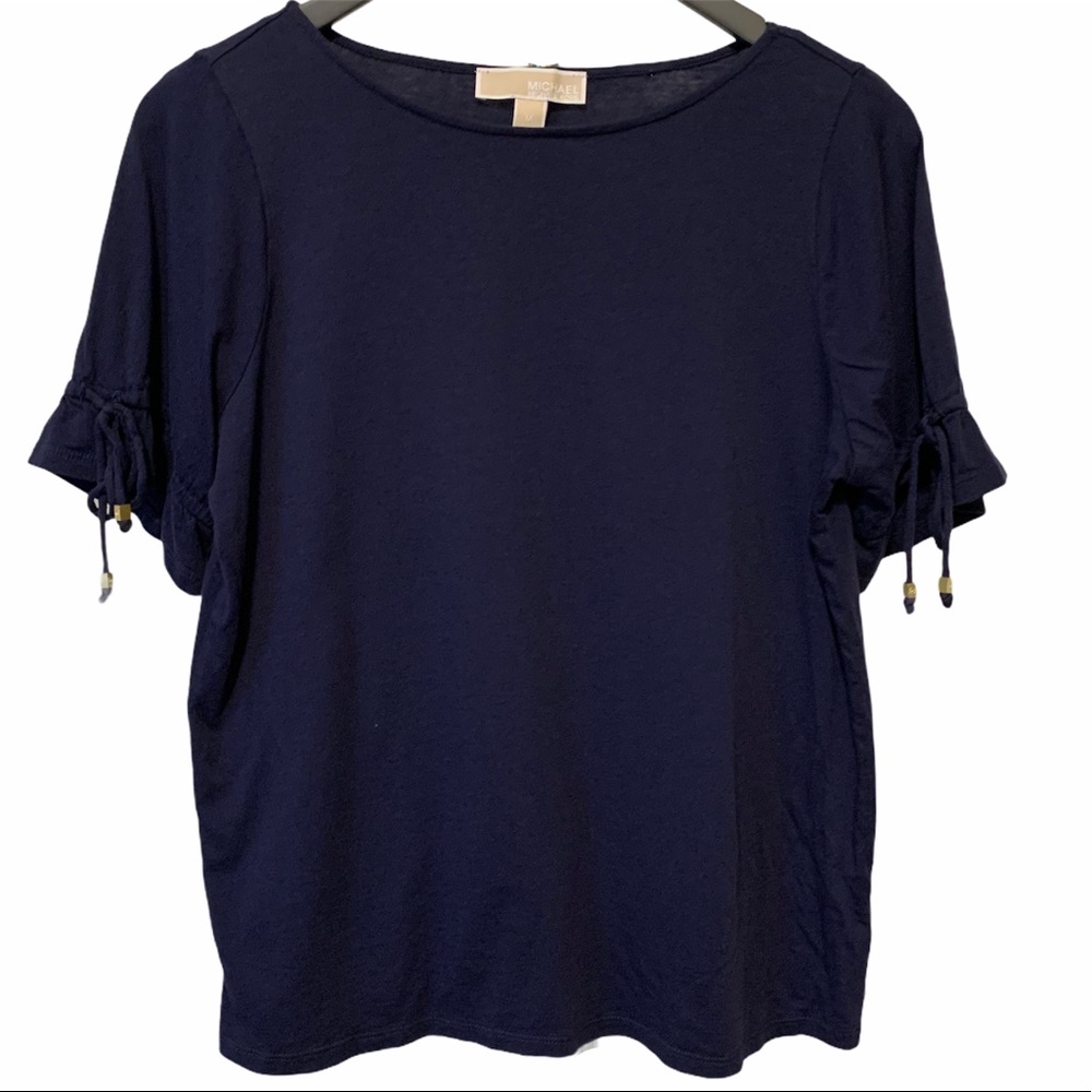 MICHAEL Michael Kors navy blue short sleeve shirt